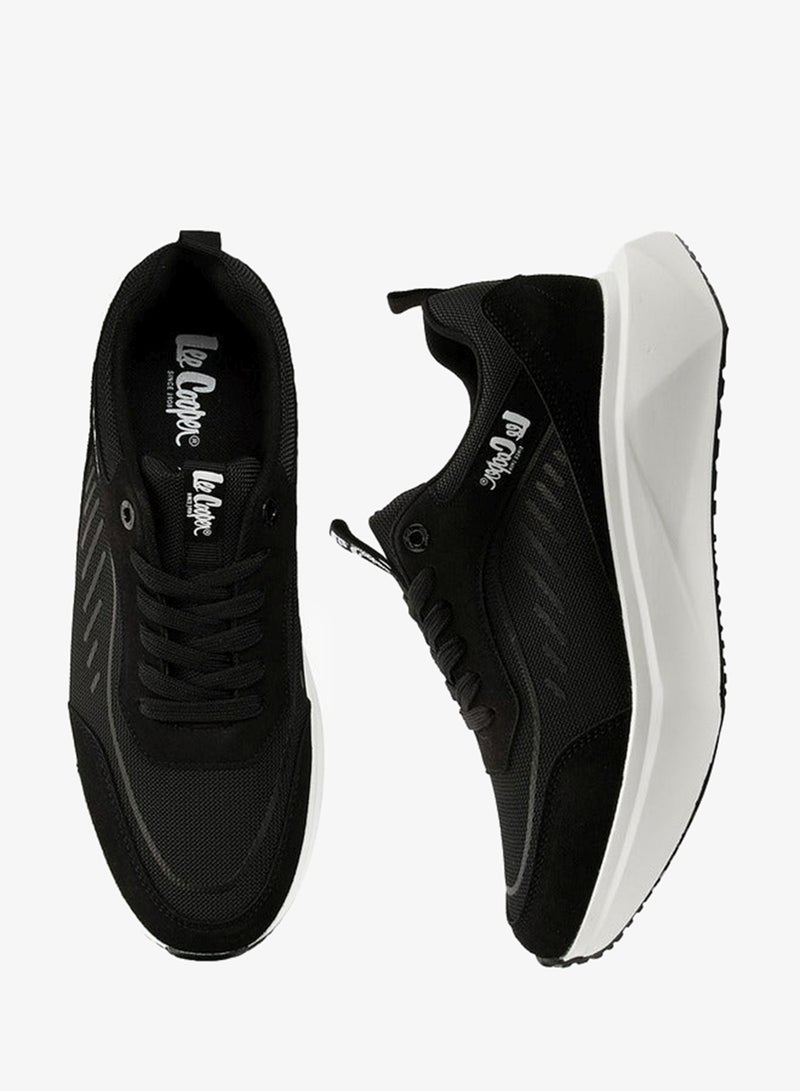 Lee Cooper Men's Panelled Lace-Up Sneakers with Pull Tabs - Image 2